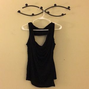 BCBG cowl neck black sleeveless top